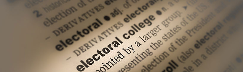 A dictionary page showing the definition of the word electorial college.