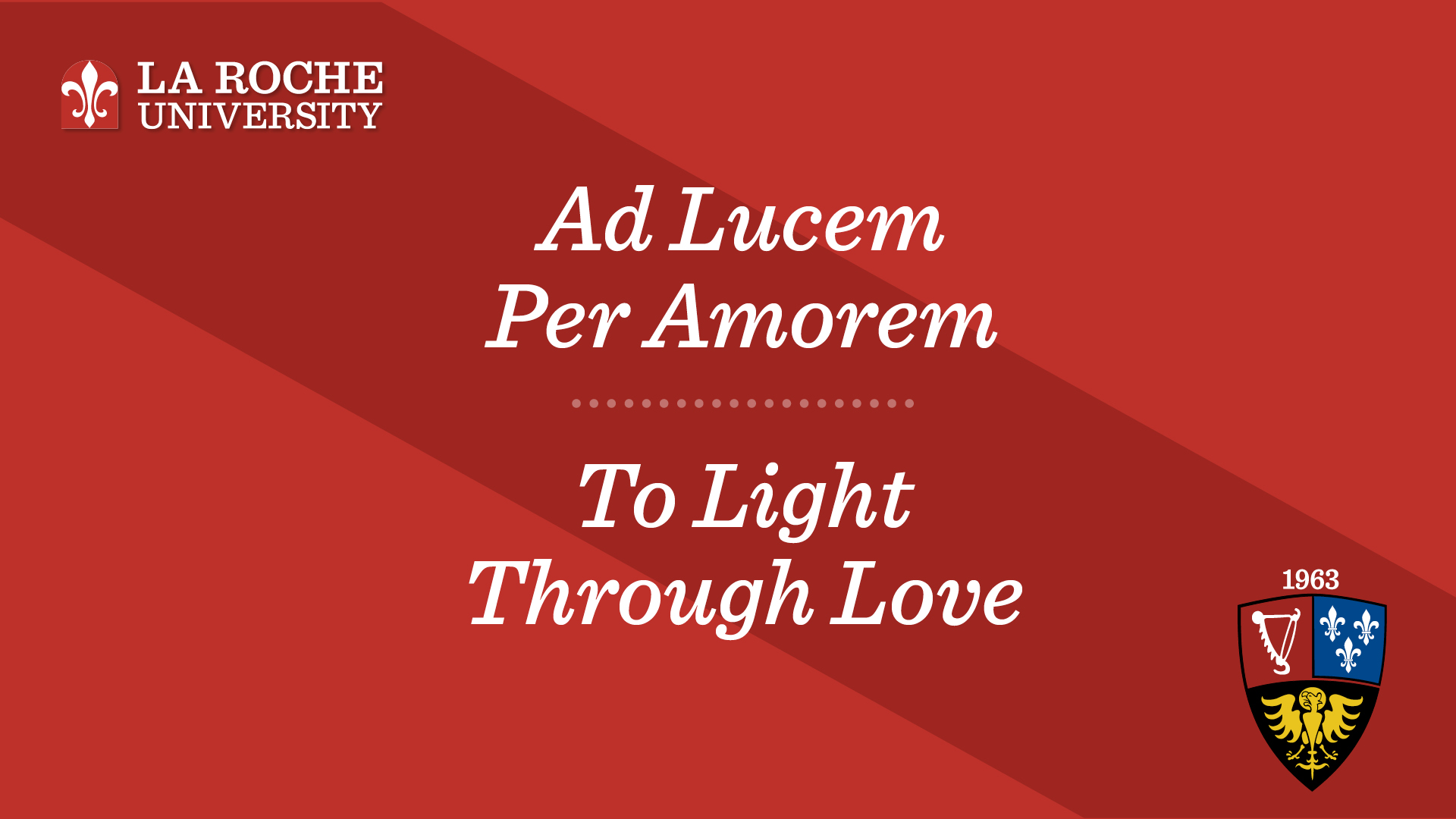 Red La Roche Wallpaper with La Roche motto.