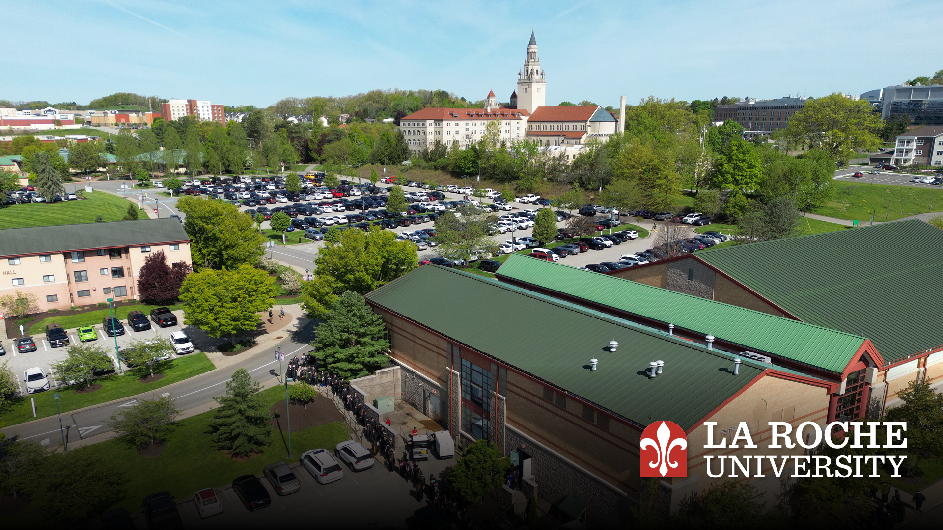 La Roche Campus aerial photo