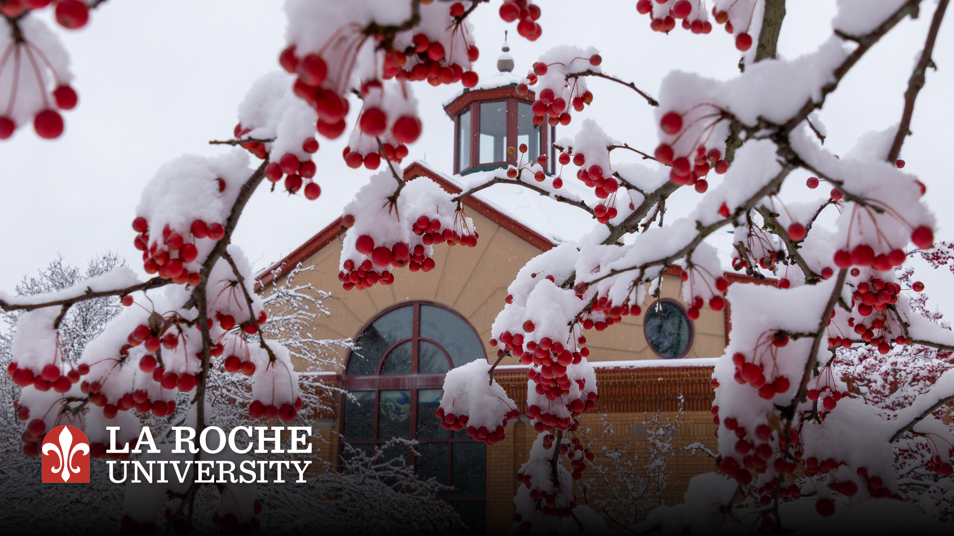 La Roche Magdalen Chapel in snow