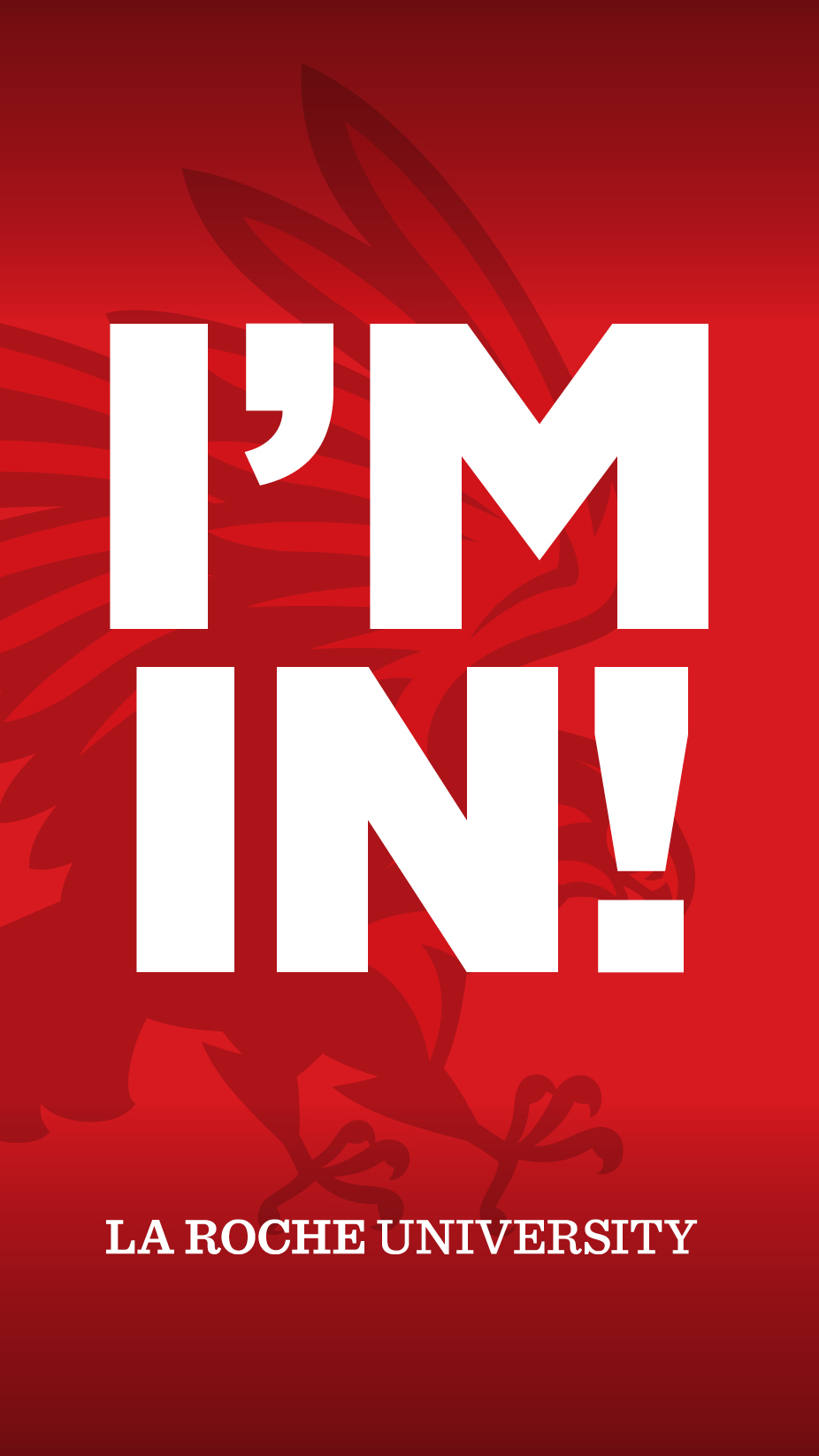 Accepted Mobile Wallpaper reading "I'm In"