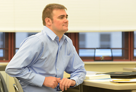 La Roche Accounting graduate student attending class.